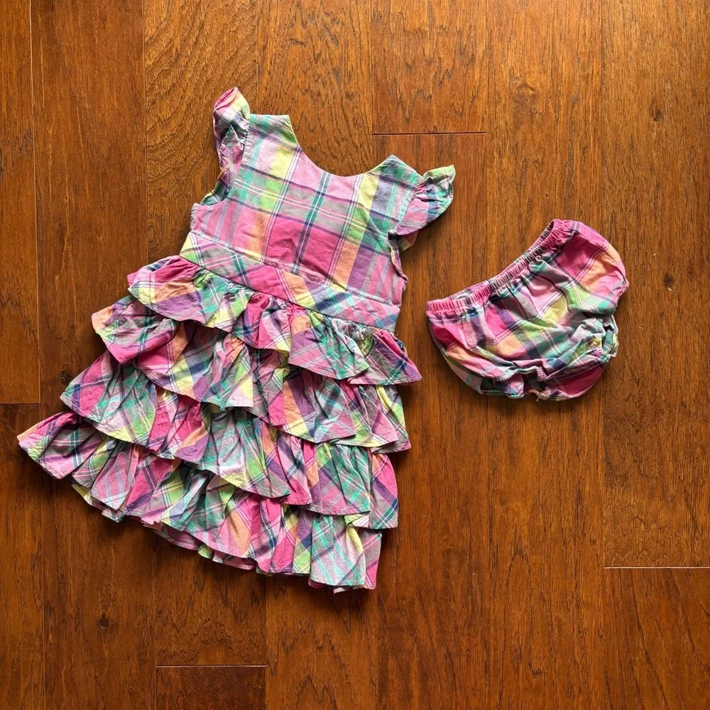 Polo Ralph Lauren Baby Plaid Dress & Bloomers Set | 18 Months
